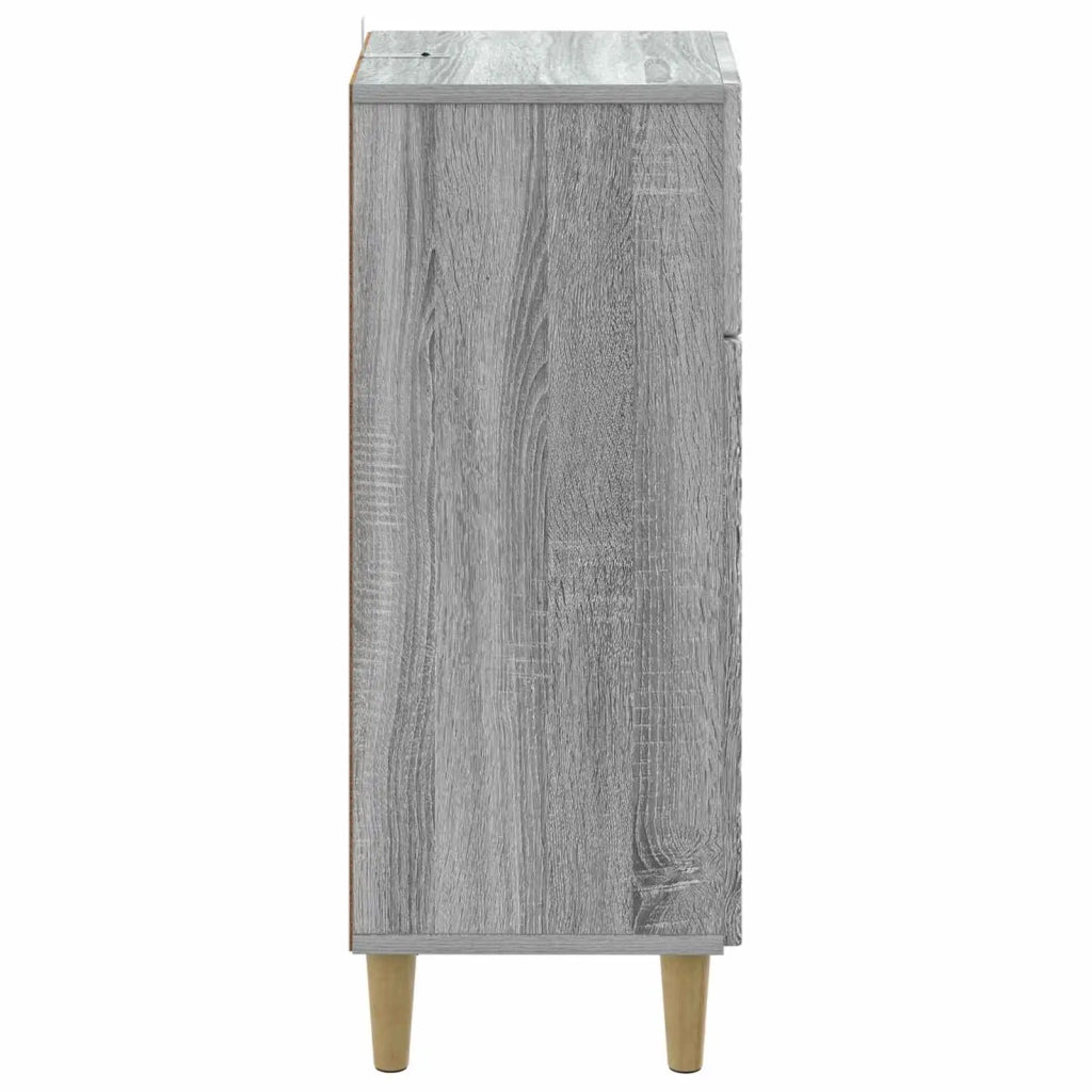 Mobiletto da Bagno DELFT Sonoma grigio 30 x 31 x 80 cm 897051