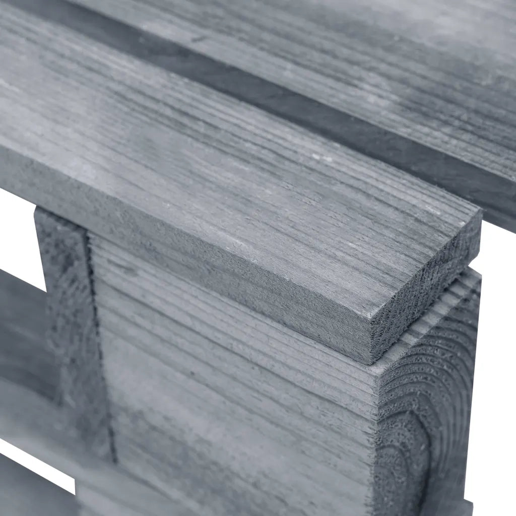 Ottomana da Giardino Pallet in Legno di Pino Impregnato Grigio 3066417