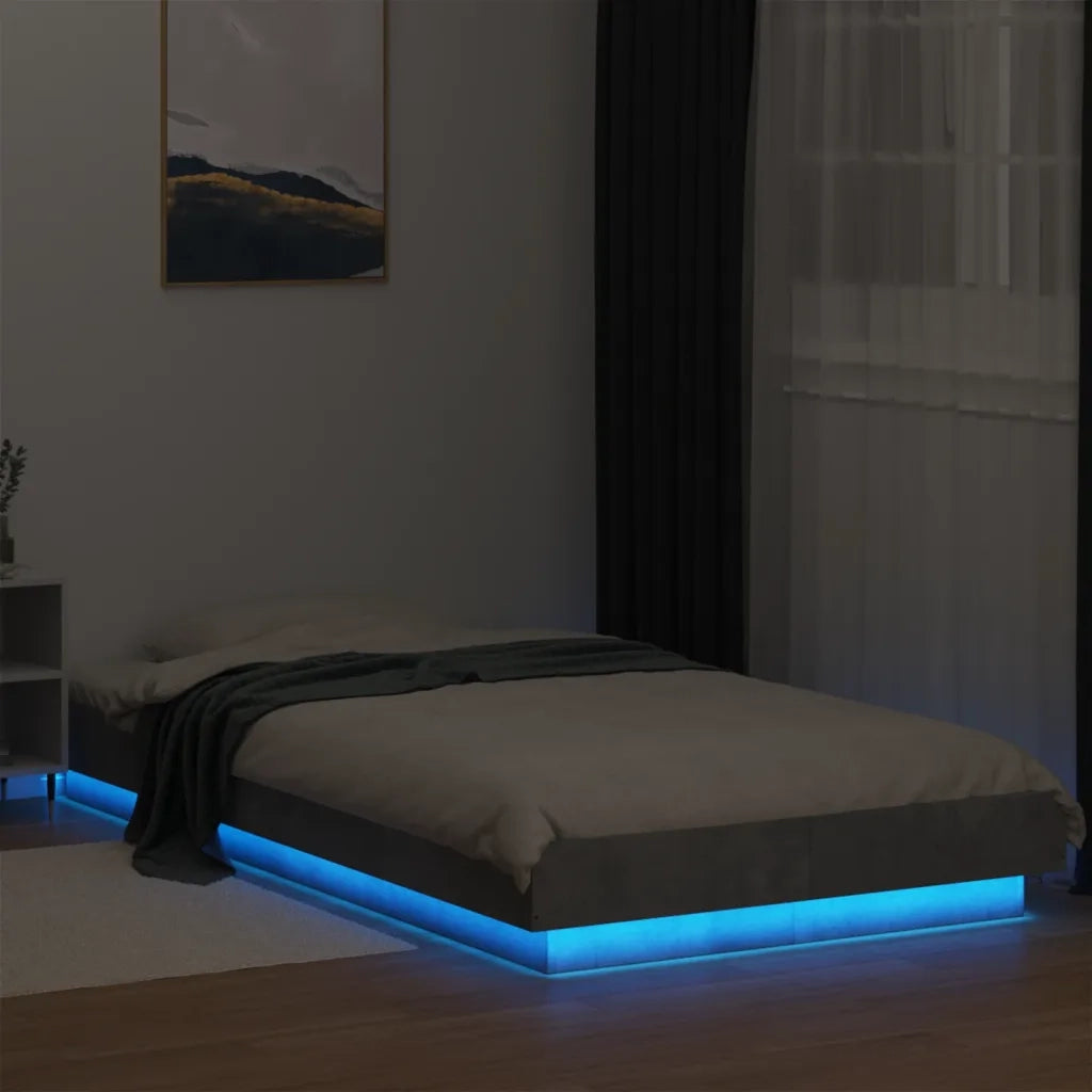Giroletto Luci LED Grigio Cemento 90x200cm in Legno Multistrato 3281122