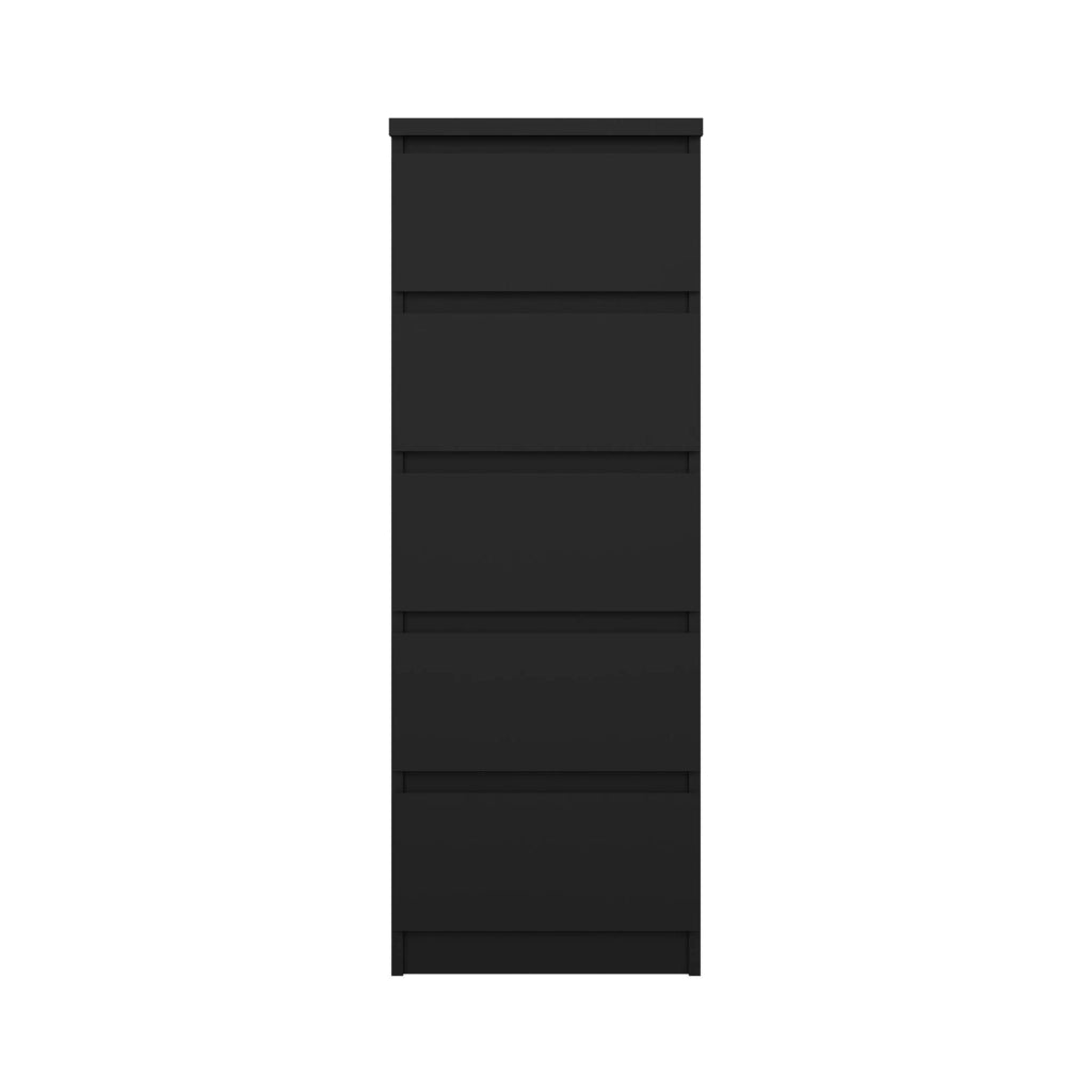Cassettiera Achaldi, Settimino multiuso, Comò camera da letto, Mobile con cassetti, 50x40 h111 cm, Nero