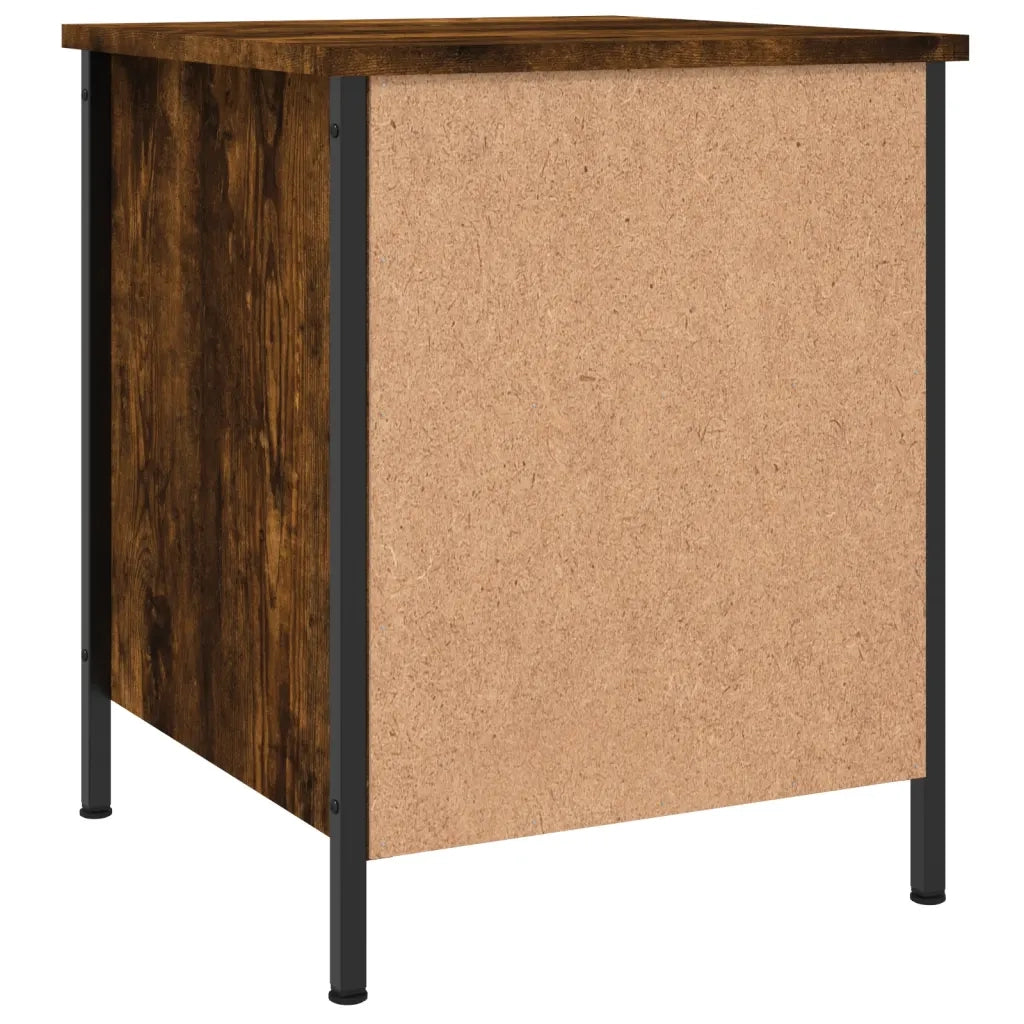 Comodino-Tavolino da notte Rovere Fumo 40x42x50 cm Legno Multistrato 107868