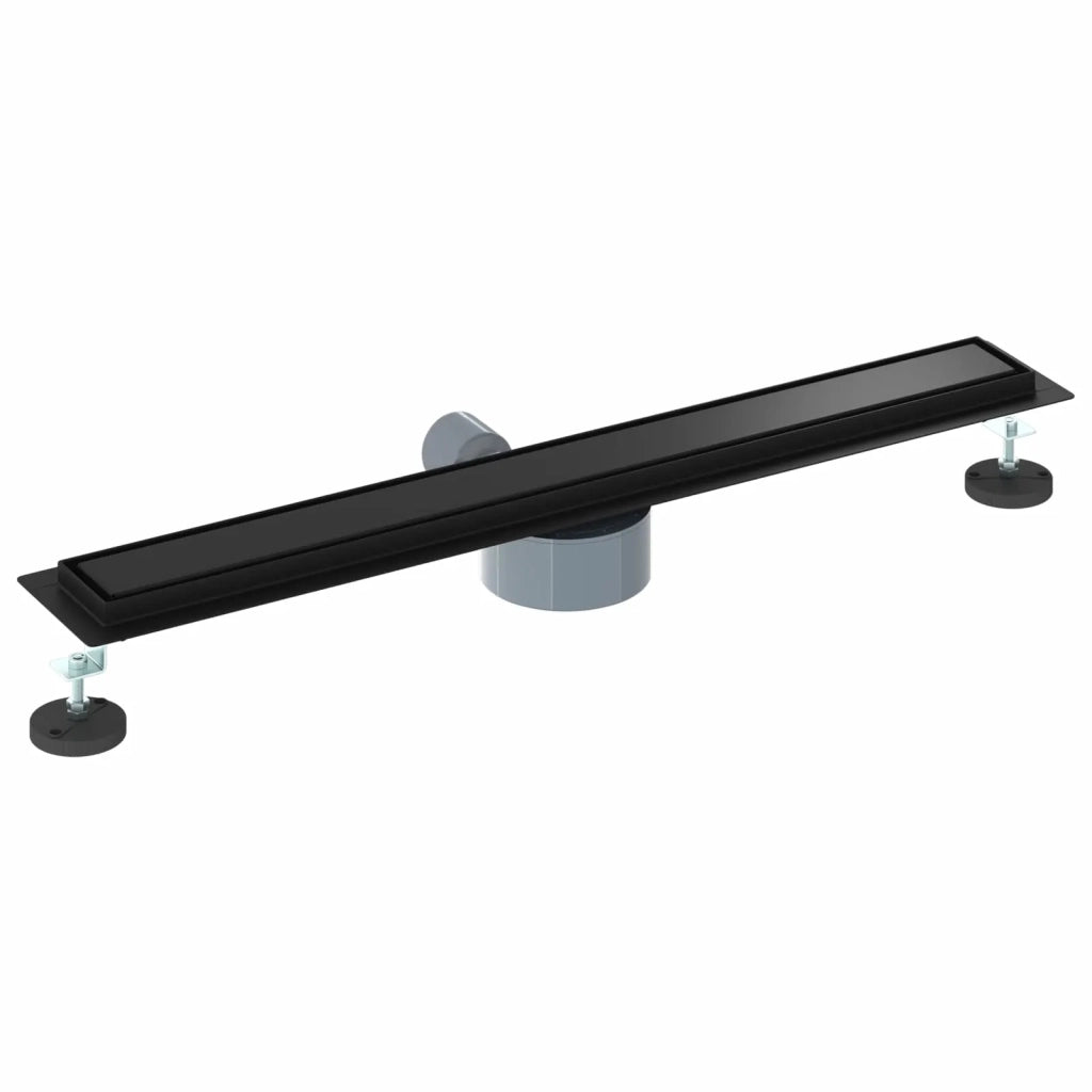 Scarico doccia 2-in-1 con sifone a 360° Nero 70 cm