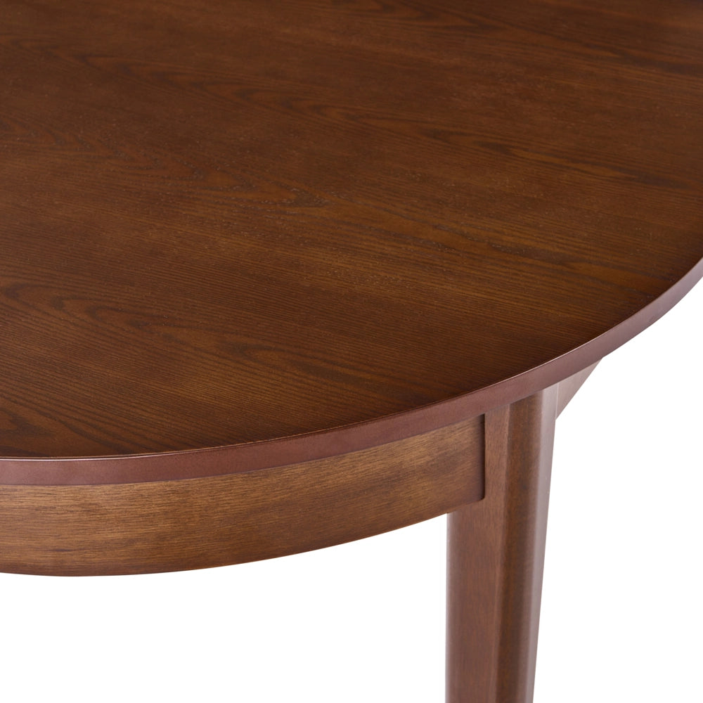 Tavolo da pranzo in legno di frassino scuro con piano in MDF 180/220 x 90 cm Gambe in legno Stile moderno