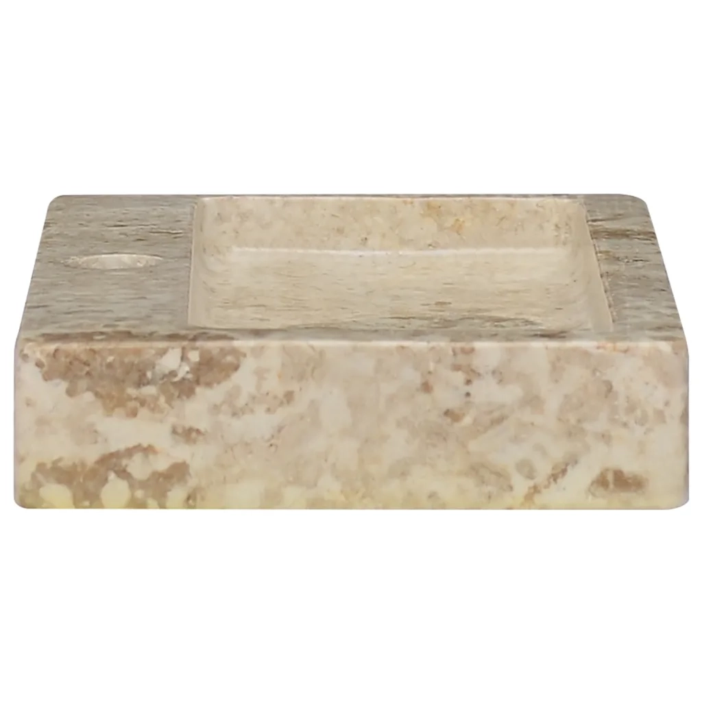 Lavello-Lavandino-Lavabo a Parete Crema 38x24x6,5 cm in Marmo