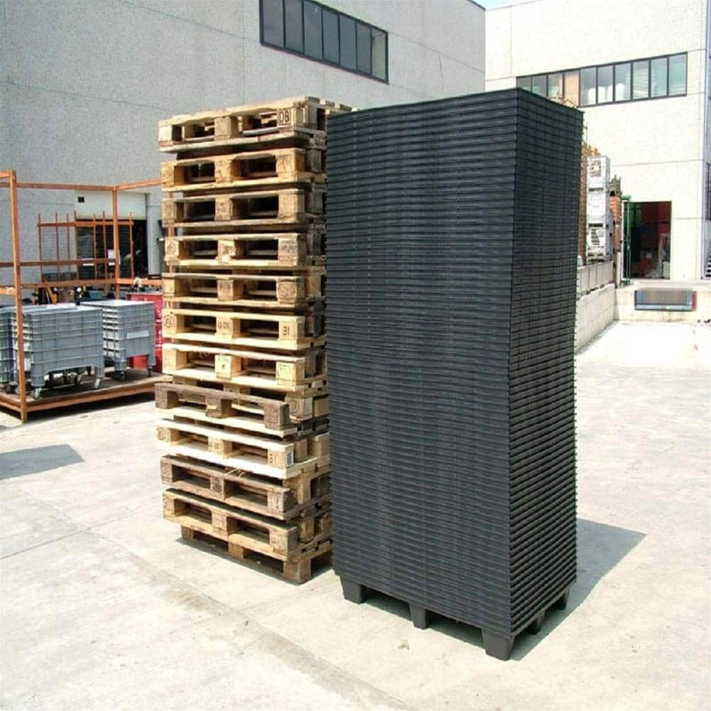 Mini Pallet in Polipropilene - Bancale da Esterno e Interno Pedana Incastrabile e Inforcabile su 4 Lati Made in Italy ?60x40x12 cm Carico statico 250 kg Carico dinamico 250 kg