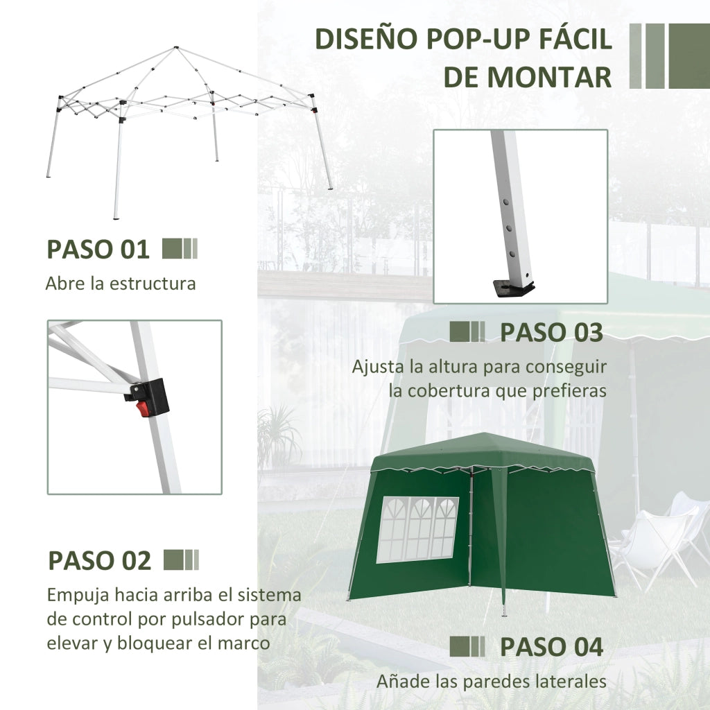 Carpa Pieghevole Giardino ¨C Zephmum ¨C Verde 289x289cm