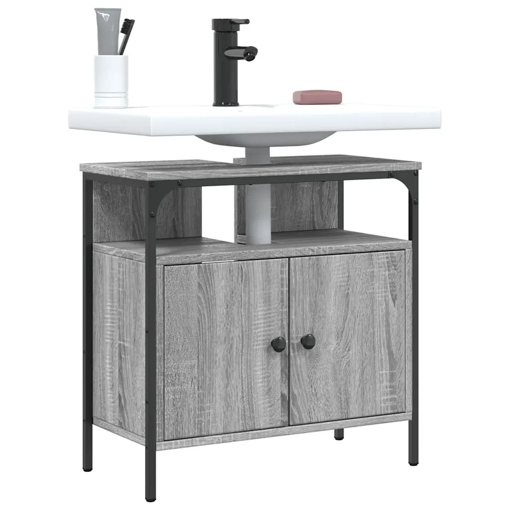 Mobile Lavabo | Armadio Lavabo Bagno Grigio Sonoma 60x30x60 cm Legno Multistrato