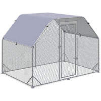 Recinto per Galline 280x190x195 cm con Copertura in Acciaio