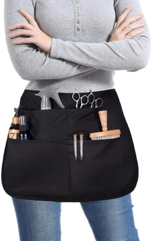 Schorto impermeabile per parrucchieri con 5 tasche – Schorto resistente al candeggina per saloni, cura della bellezza e operatori estetici