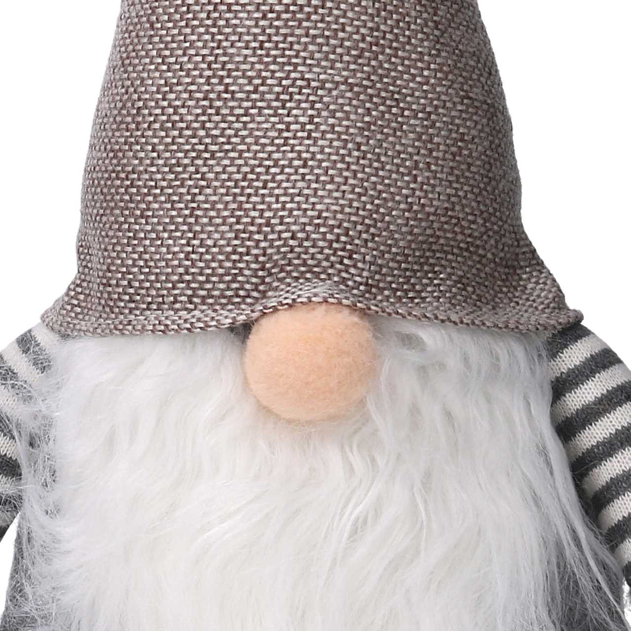 Gnomo tessuto grigio e beige cm xh45