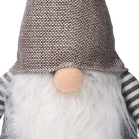 Gnomo tessuto grigio e beige cm xh45