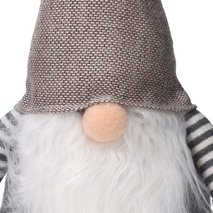 Gnomo tessuto grigio e beige cm xh45