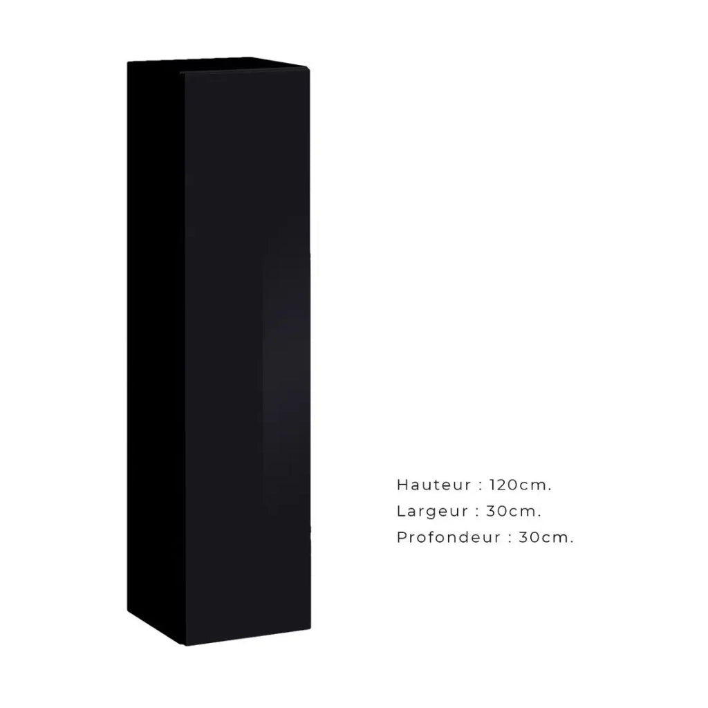 Set di mobili da salotto SWITCH XXVI, design, colore nero lucido.
