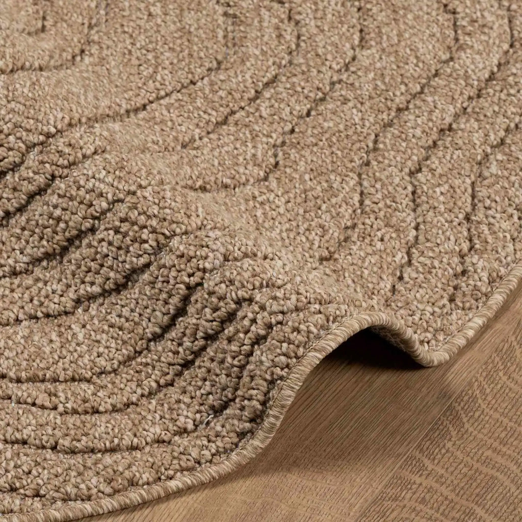 Tappeti per area Moiré Rotondo AGIRA Naturale Ø 200 CM