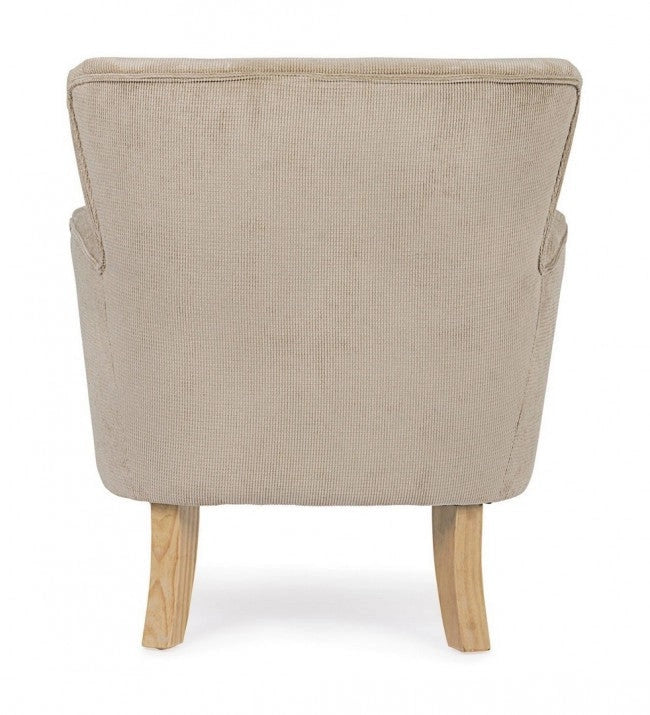 Poltrona 71,5x72,5x79h cm Chenille Tortora