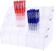 Organizzatore per ufficio trasparente - Penna con 4 livelli - Materiale acrilico - Portatile - Alta capacità di carico