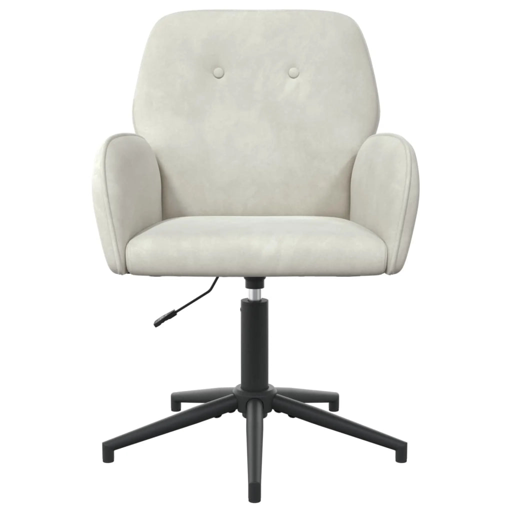 Sedie da scrivania girevoli 4 pz 54 x 55 x 90 cm Crema Velluto 3428335