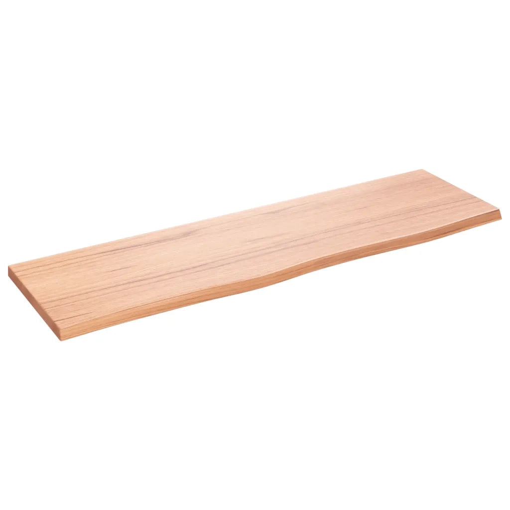 Piano Bagno Marrone Chiaro 100x30x2 cm Legno Massello Trattato 3156125