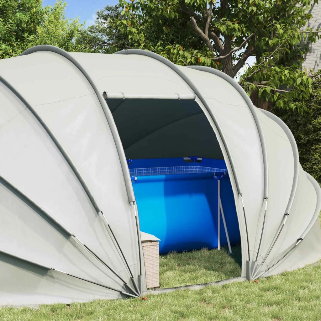 Tenda da piscina a cupola Grigio 538 x 440 x 204 cm 42001138