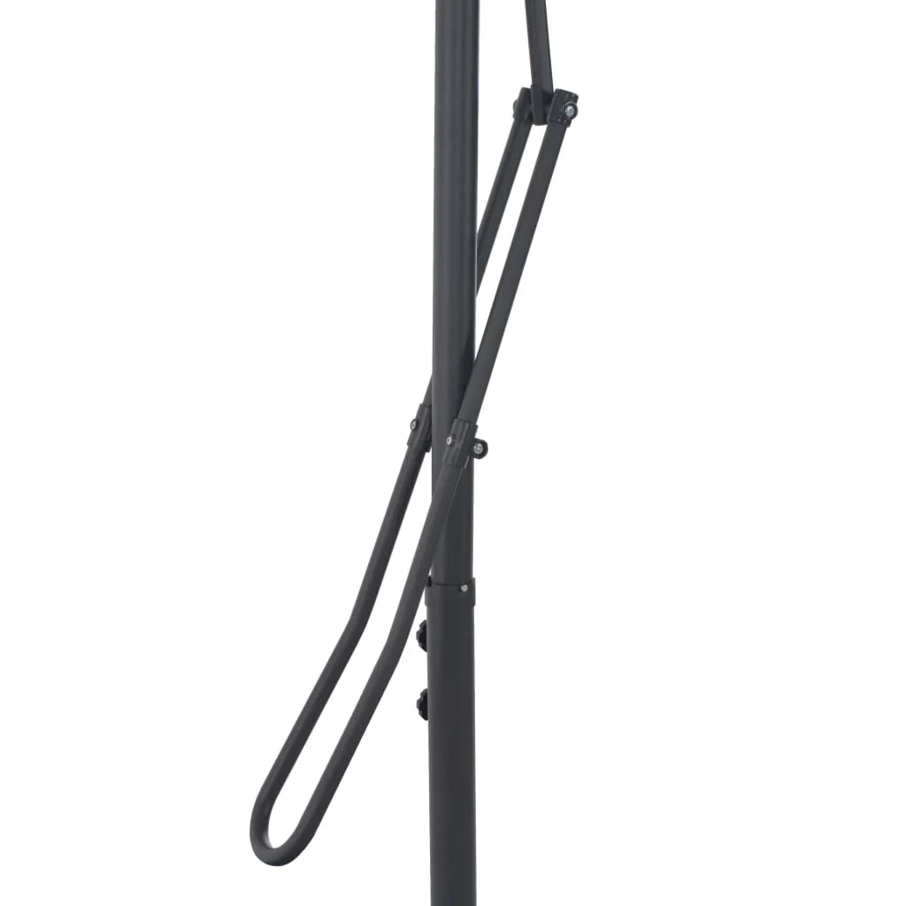 Ombrellone da esterno con palo in acciaio 300 x 230 cm nero 02_0008206
