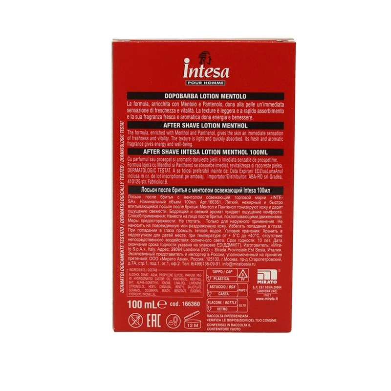 INTESA DOPOBARBA 100ML LOZIONE RINFRESCANTE AL MENTOLO