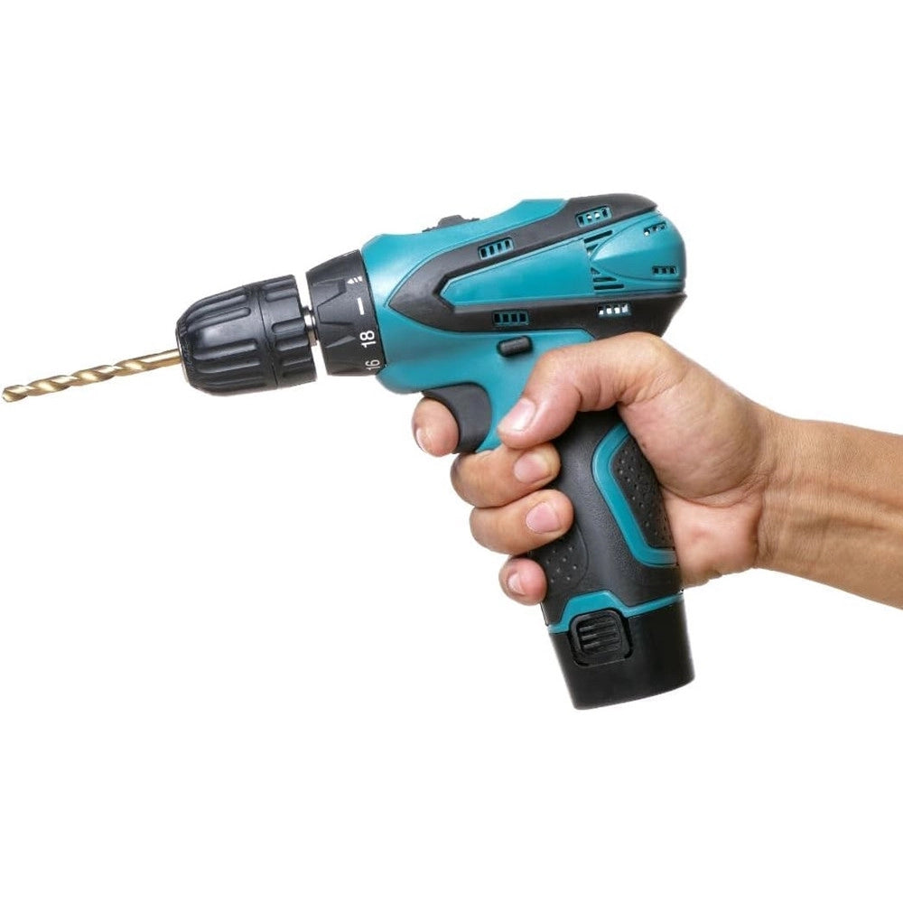 Trade Shop - Set Trapano Avvitatore + Flex Smerigliatrice Angolare A Batteria 18v Con Accessori -