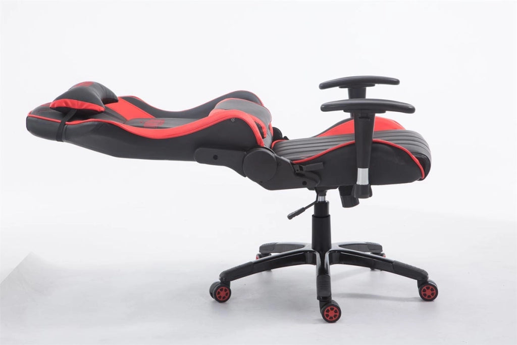 Sedia da ufficio Racing XL Shift in similpelle nero/rosso,senza poggiapiedi