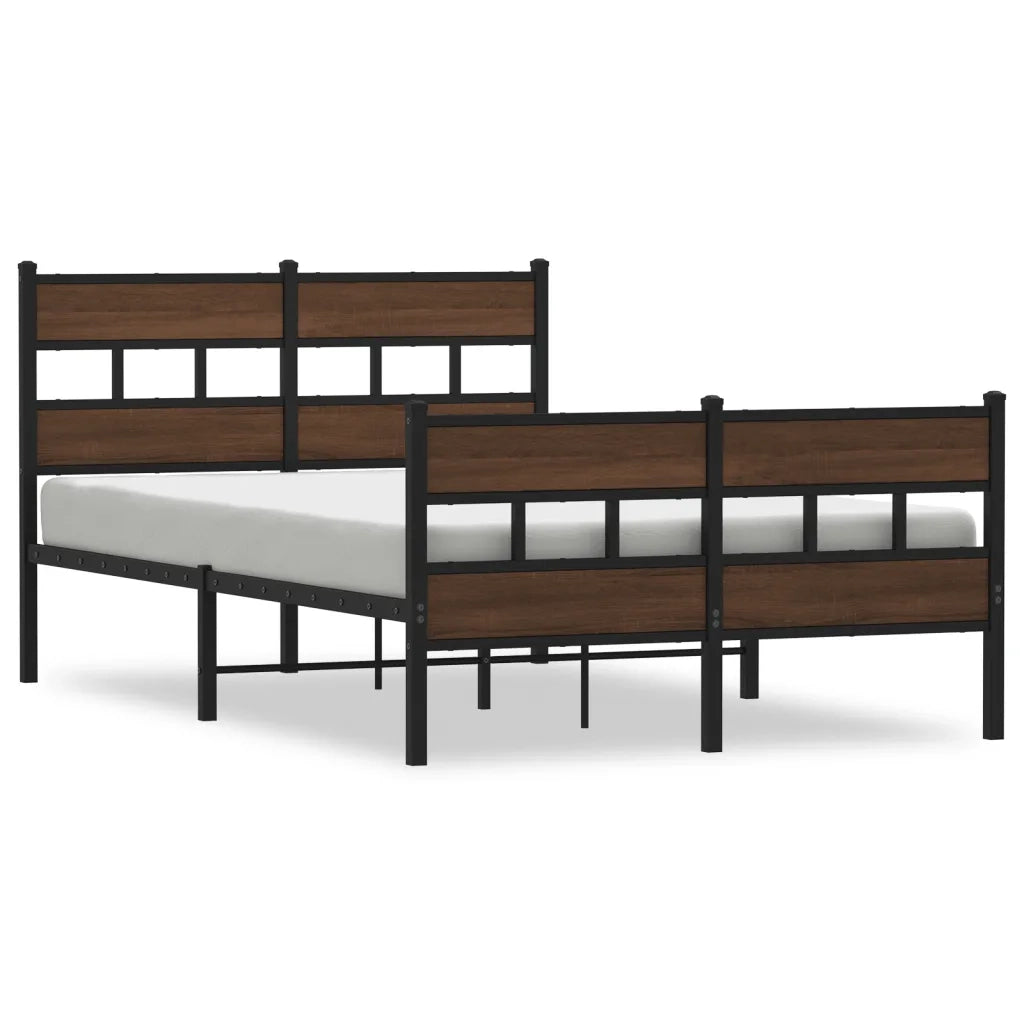 vidaXL Giroletto senza Materasso con Testiera e Pediera 120x190 cm