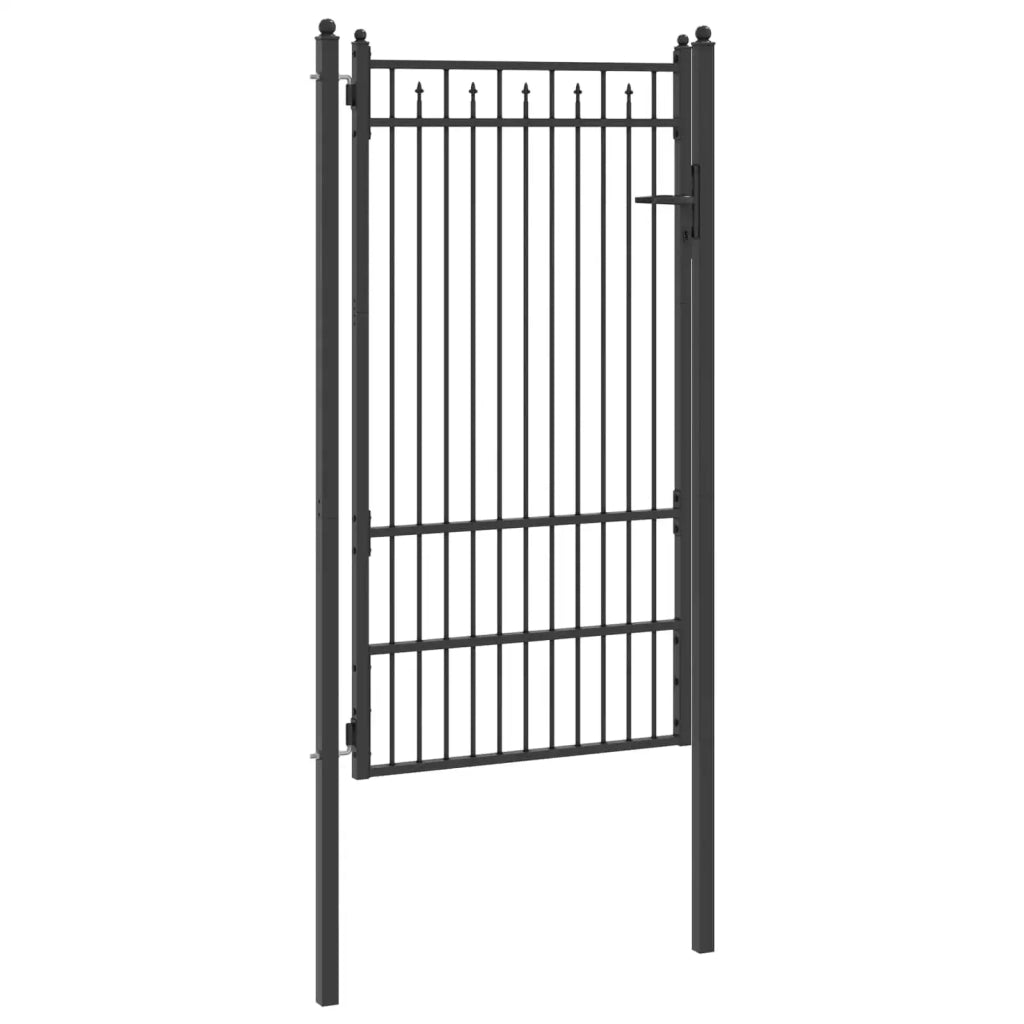 Cancello per recinzione HORST 100 x 175 cm Metallo Nero 42034067