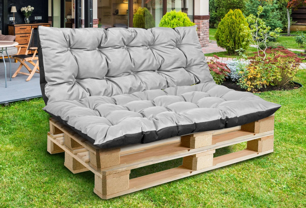 AIO FACTORY Cuscini da giardino impermeabili 120x80 cm grigio chiaro
