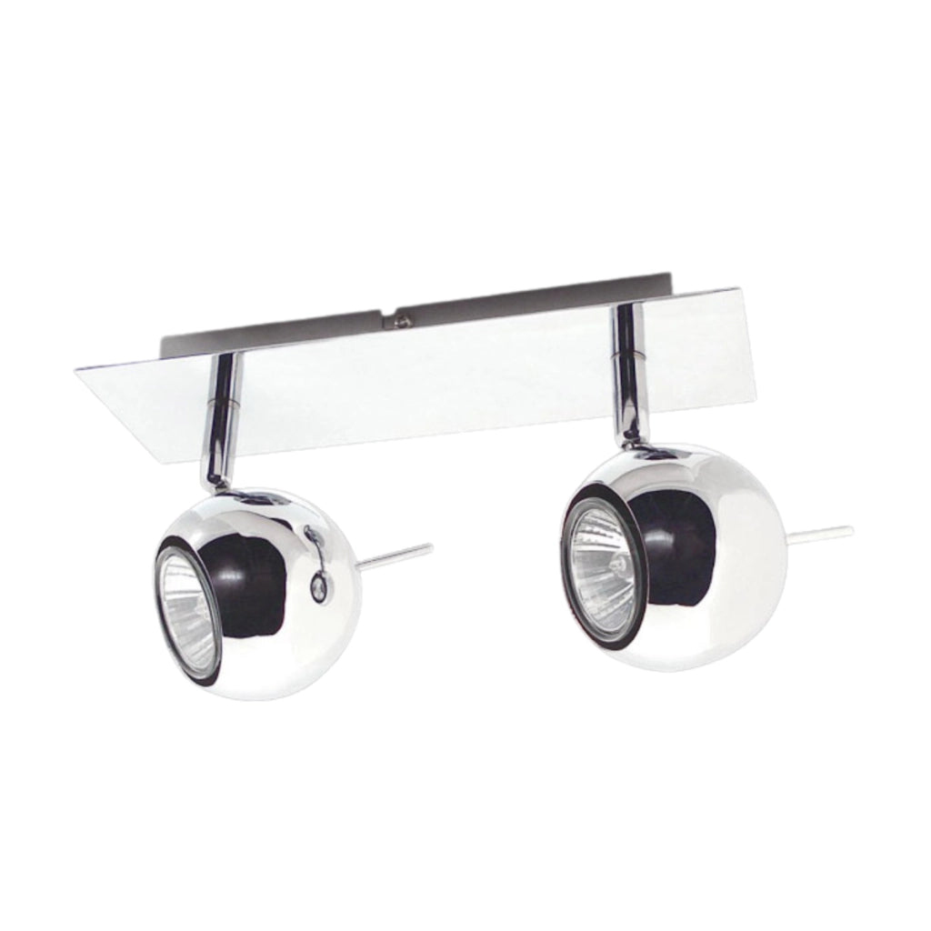 Faretto soffitto doppio tondo cromo 2xGU10 Italux Hary
