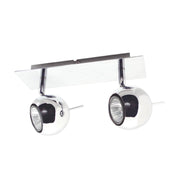 Faretto soffitto doppio tondo cromo 2xGU10 Italux Hary