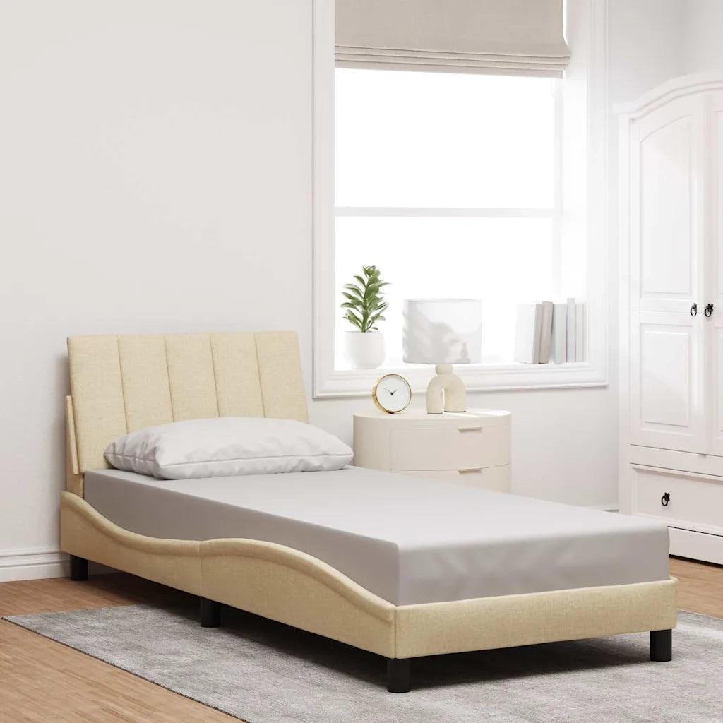 Giroletto senza Materasso Hanko Crema 90x200 cm in Tessuto