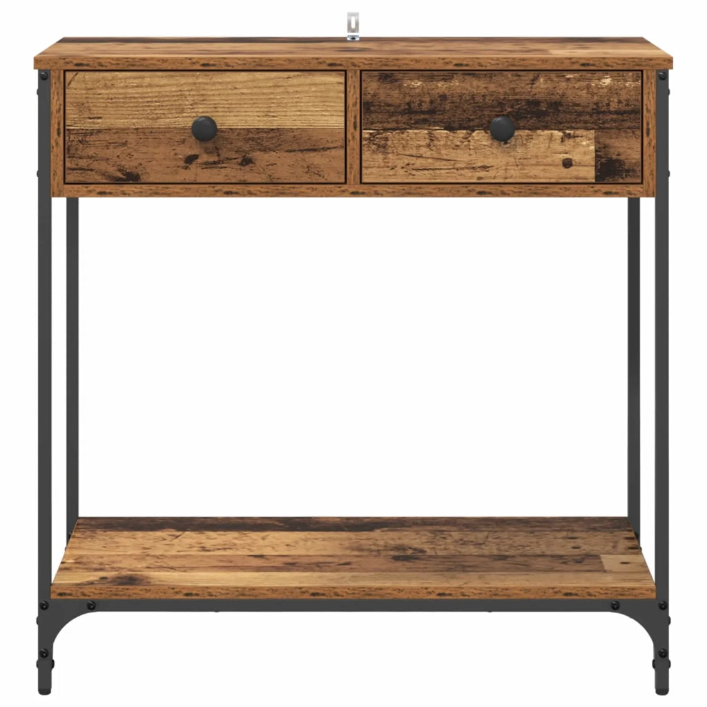 Tavolo Consolle | Tavolo d'Ingresso con cassetto Legno vecchio 75 x 34,5 x 75 cm