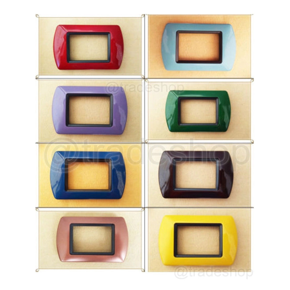 Trade Shop - Placchette Placche In Abs Compatibili Per Serie Living International Placca - Antracite -3 Fori     -