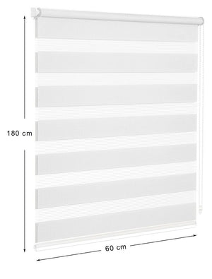 Tenda a Rullo 60x180 Cm Finestra Porta Interno Casa Ufficio Kit Montaggio Parete Telaio No Fori Beige