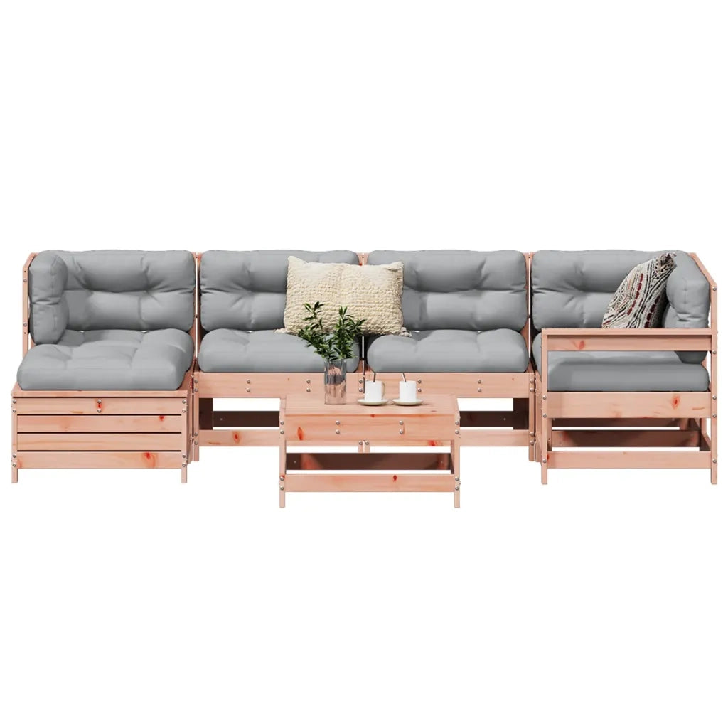 Set Divani da Giardino 7 pz in Legno Massello Abete Douglas 3250950