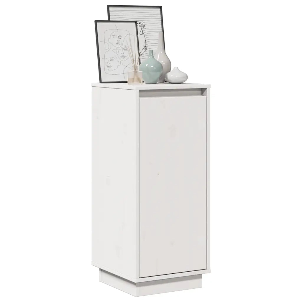 Credenza Bianca 31,5x34x75 cm in Legno Massello di Pino cod mxl 65611