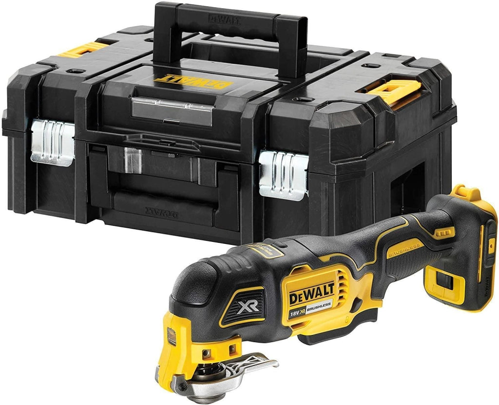 DEWALT DCS356NT-XJ Utensile multifunzione 18V Motore brushless Velocita' variabile 0-20000 orb-min Luce LED Compatibilita' AirLock colore Giallo