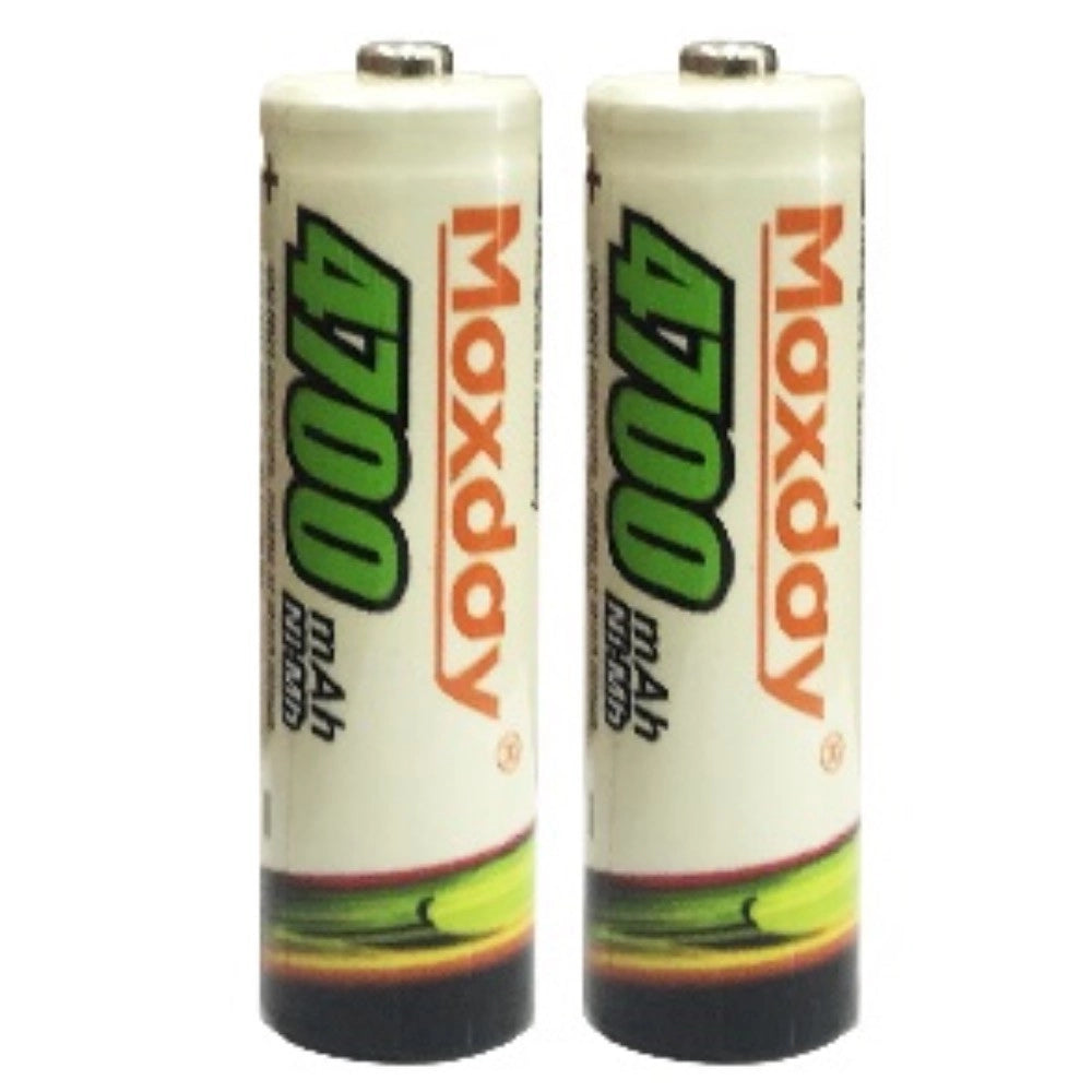 Trade Shop - 2 Pezzi Pile Batterie Stilo Aa Ricaricabili Da 4700 Mah Ni-mh Per Fotocamera -