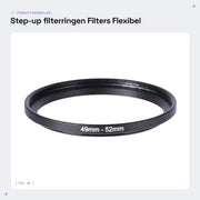 Filtro di step-up - Adattatore per lenti - Utilizzo flessibile - 49 mm a 52 mm - Adattatore per obiettivi - Compatibile con lenti fotografiche - Realizzazione in metallo