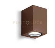 GES912- APPLIQUE RUGGINE 1 LUCE ATTACCO GU10 IP44 6,8X10CM QUADRATO