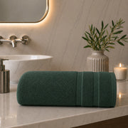 Rovarero, Telo Bagno Sfumatura Colore Struttura Scuro, Verde Scuro