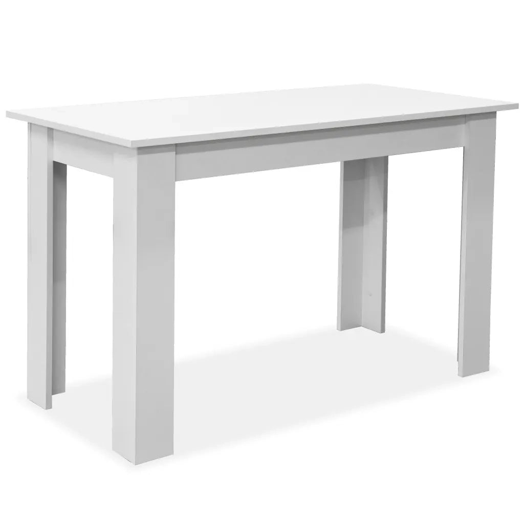 Tavolo da Pranzo e Panche 3 pz in Legno Multistrato Bianco CFW9119911