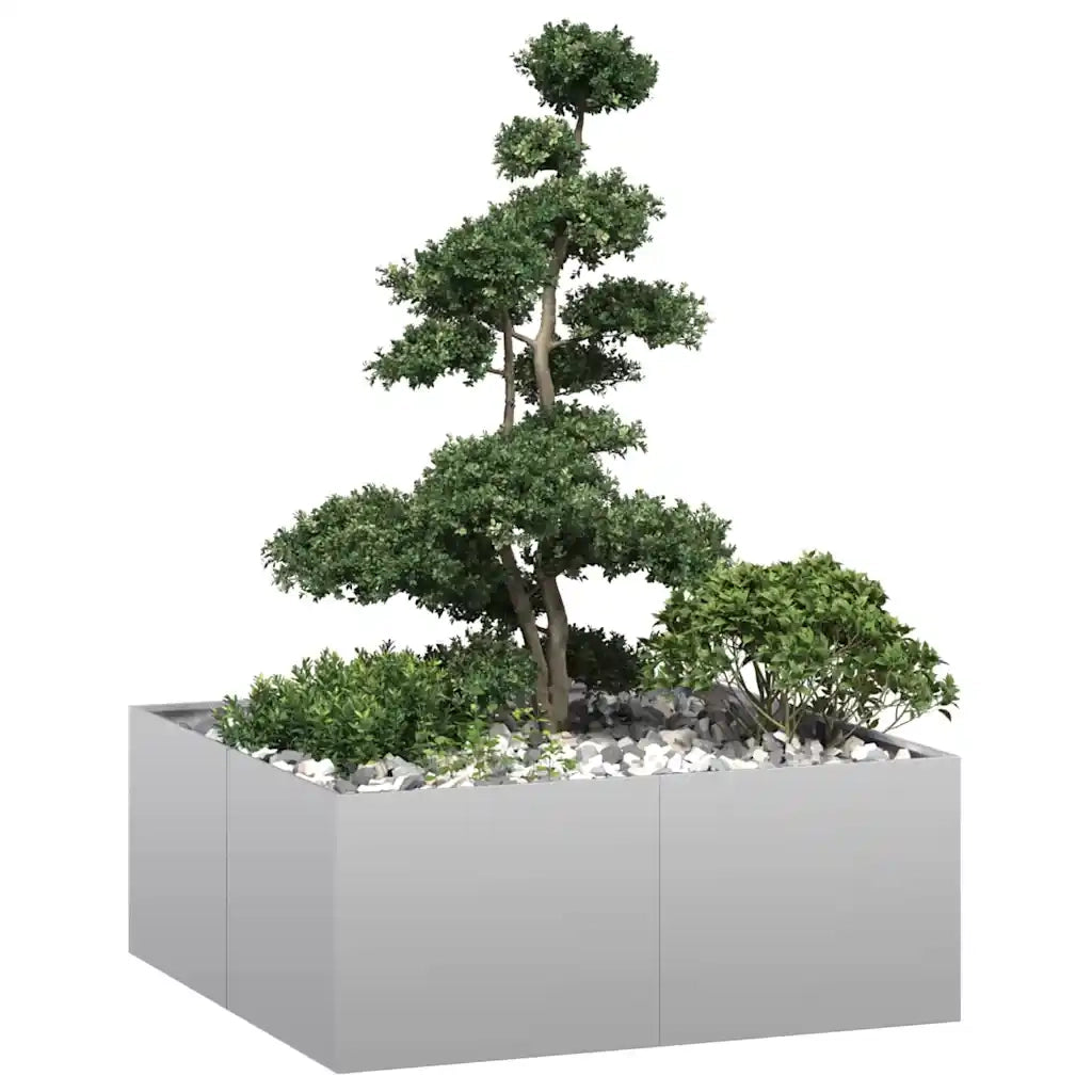 Fioriera 100x100x40 cm in Acciaio Zincato 860820
