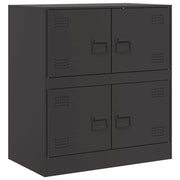 Buffet credenza cassettiera armadio mobile contenitore organizer per cucina soggiorno salotto 67 x 39 x 73 cm acciaio nero 02_0036014