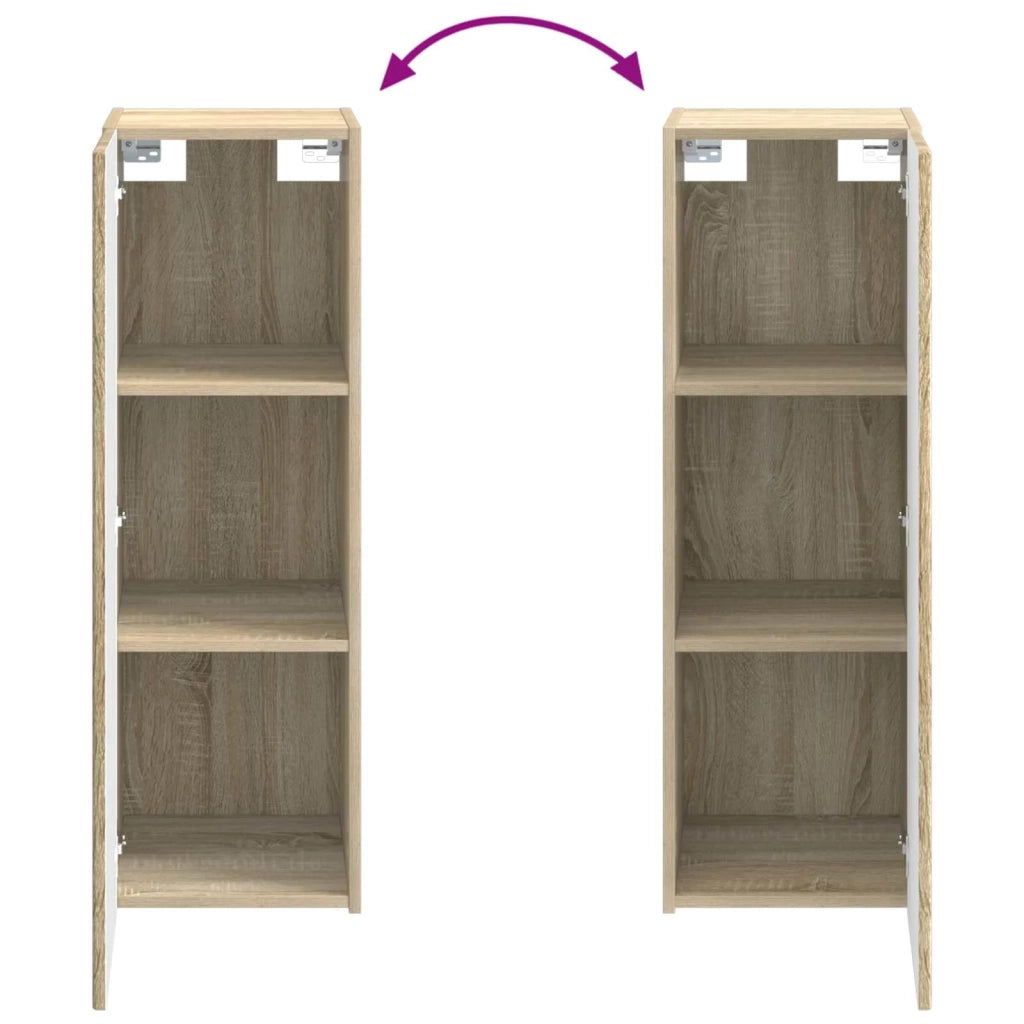 Mobiletto da Bagno a Muro Rovere Sonoma 33 x 34,5 x 60 cm 890534