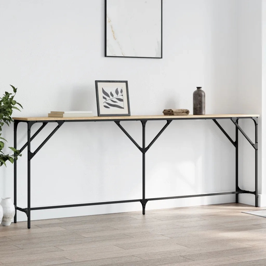 Tavolo Consolle | Tavolo d'Ingresso Rovere Sonoma 200x29x75 cm in Legno Multistrato
