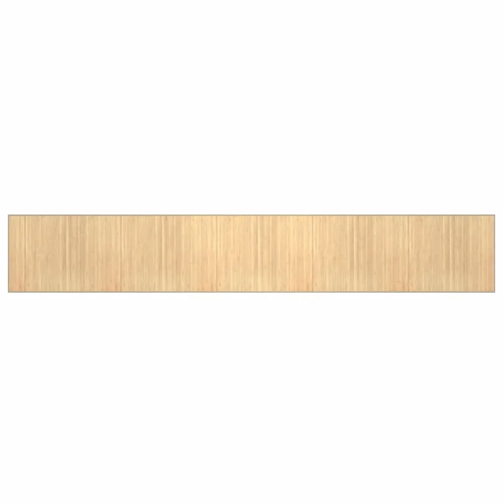 Tappeto Rettangolare Naturale Chiaro 80x1000 cm in BambÃ¹