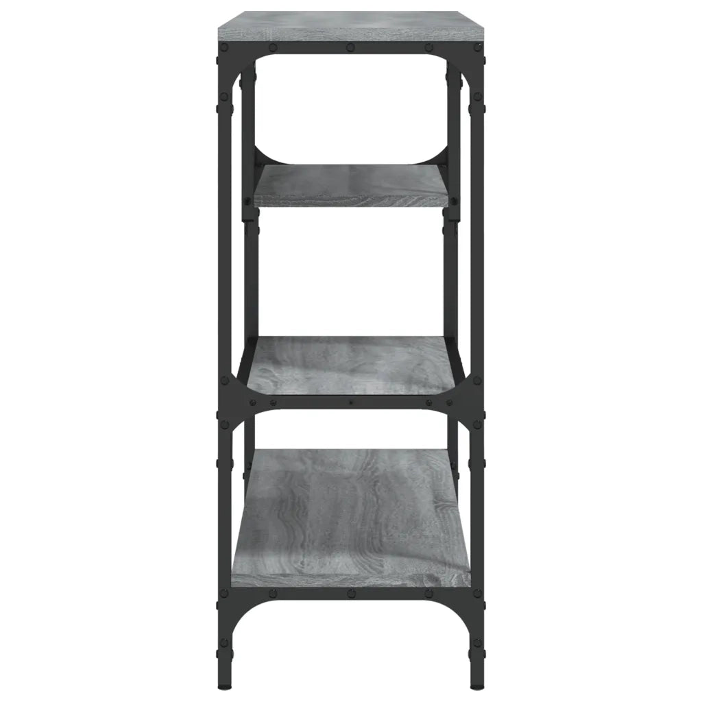 Tavolino Consolle-Tavolino da soggiorno-Tavolo Grigio Sonoma 100x30x75 cm Legno Multistrato